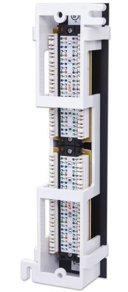 Intellinet Patchpanel 12Port Cat6 Utp Μαύρο Επίτοιχο 560269